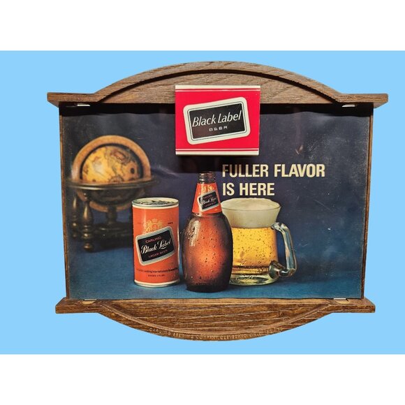 Vintage Carling Black Label Beer Plastic Wall Sign - Picture 1 of 12